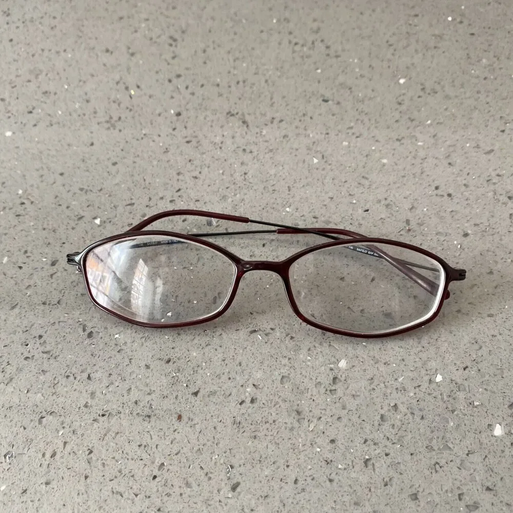 SAFILO SAF 5001 E13 47 15 135 Eyeglass Frames Made in Italy Red Brown